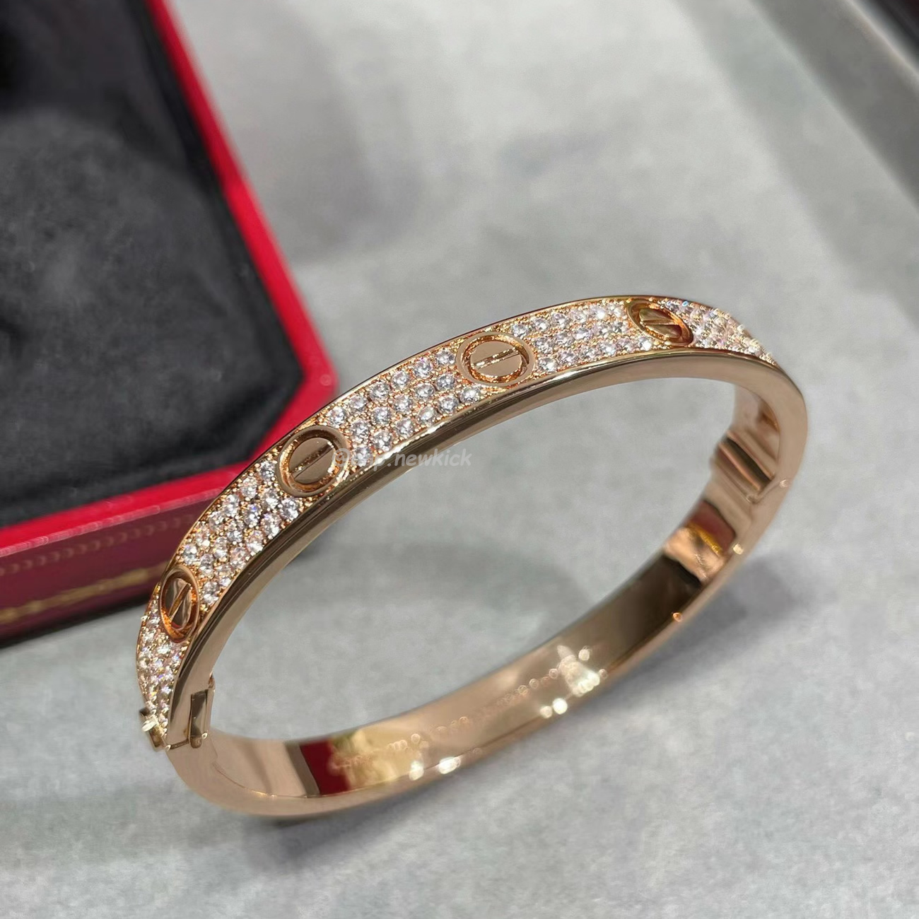 Cartier Bracelet Wide Version Full Sky Star Gold Rose Gold Platinum (5) - newkick.vip